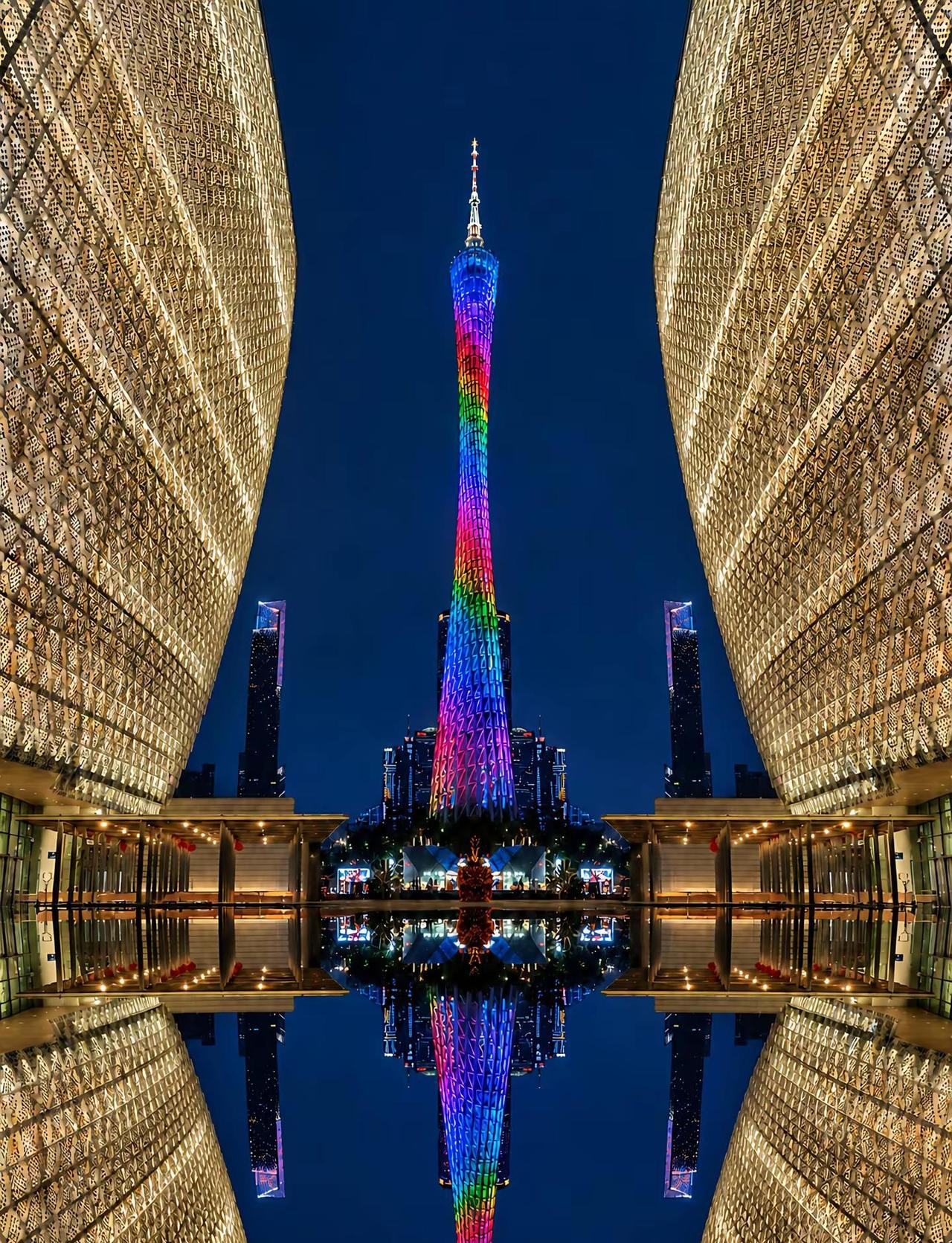广州塔。非常不错的一个机位，在广州艺术博物院广州塔 广州塔小蛮腰