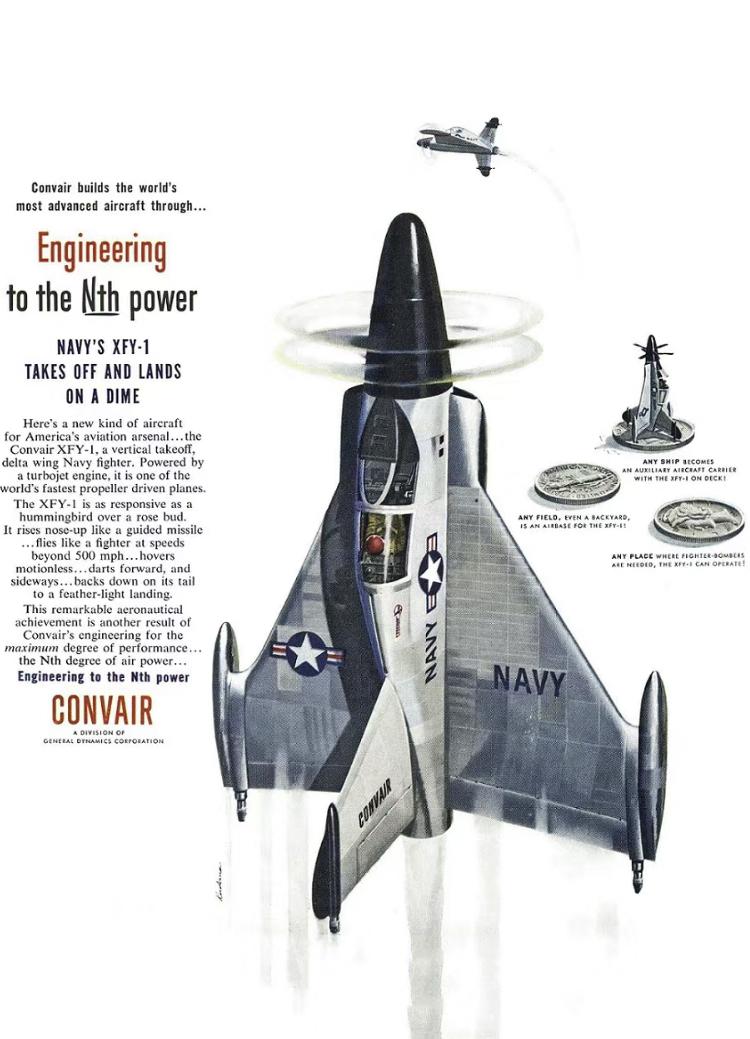 “真正的创新，不是把飞机造得更快，而是让它学会倒立飞翔。”——美国XFY-1垂直