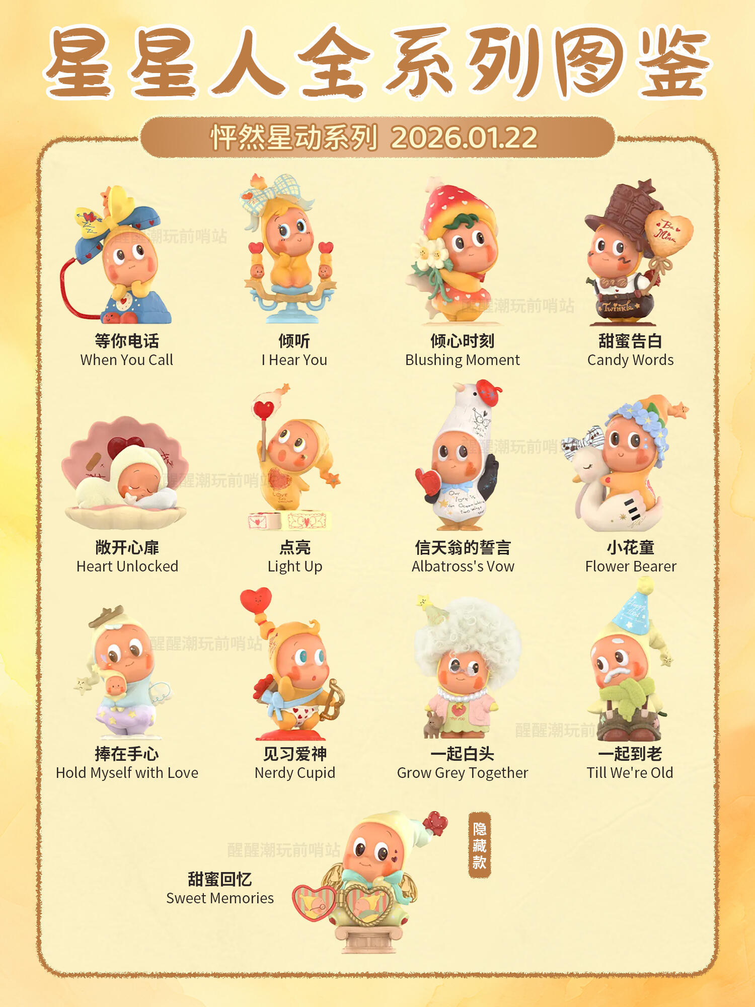 星星人全图鉴，超全整理。星星人宇宙放大招啦，超全盲盒图鉴新鲜出炉李诞王宁同台互动