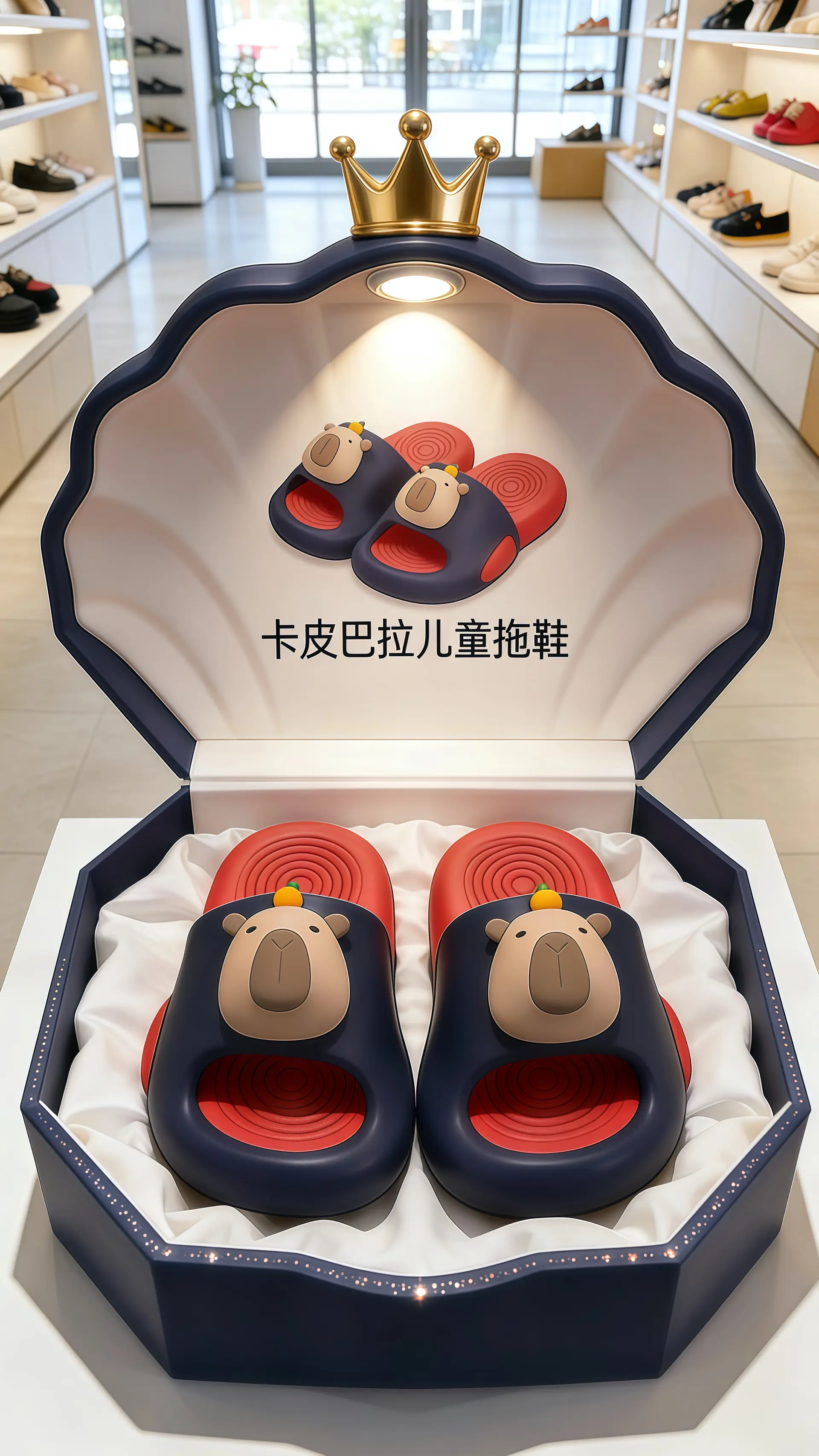 宝宝卡皮巴拉拖鞋，居家必备，防滑浴室拖鞋，外穿也很时尚。    🔥