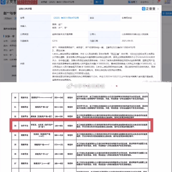 赵丽颖告黑即将开庭 ​​​