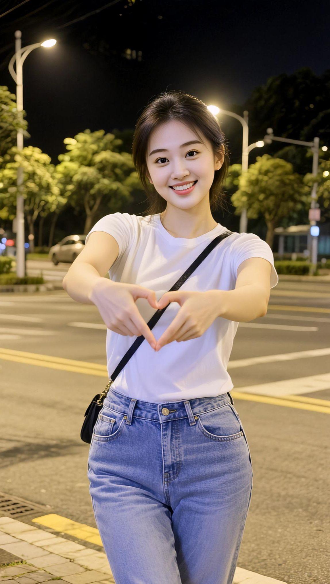 AI街景生活照 抖音ai创作 夜市里的烟火气