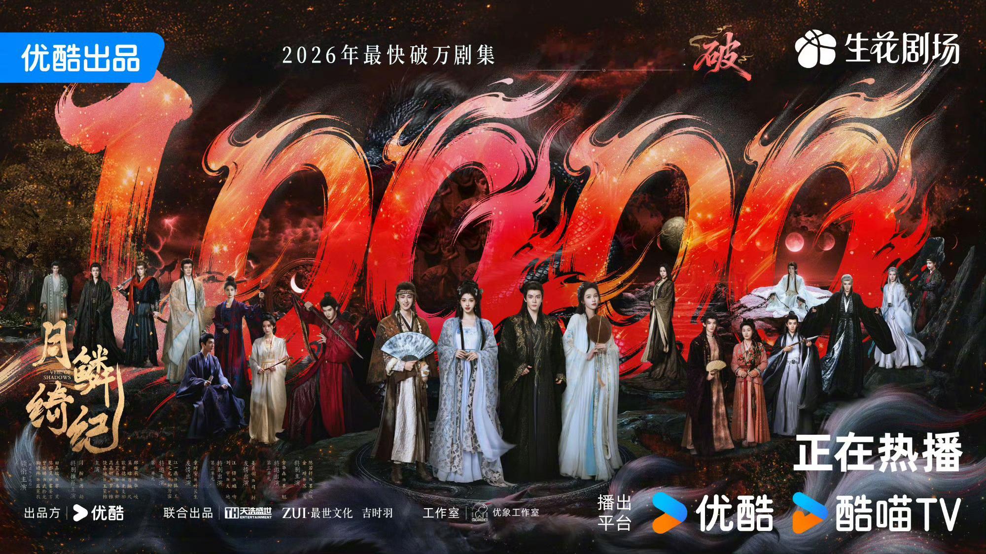 优酷确实是给破万最慷慨的平台，今年已有五部破万剧，完整追了哪部呢[思考]白鹿王星