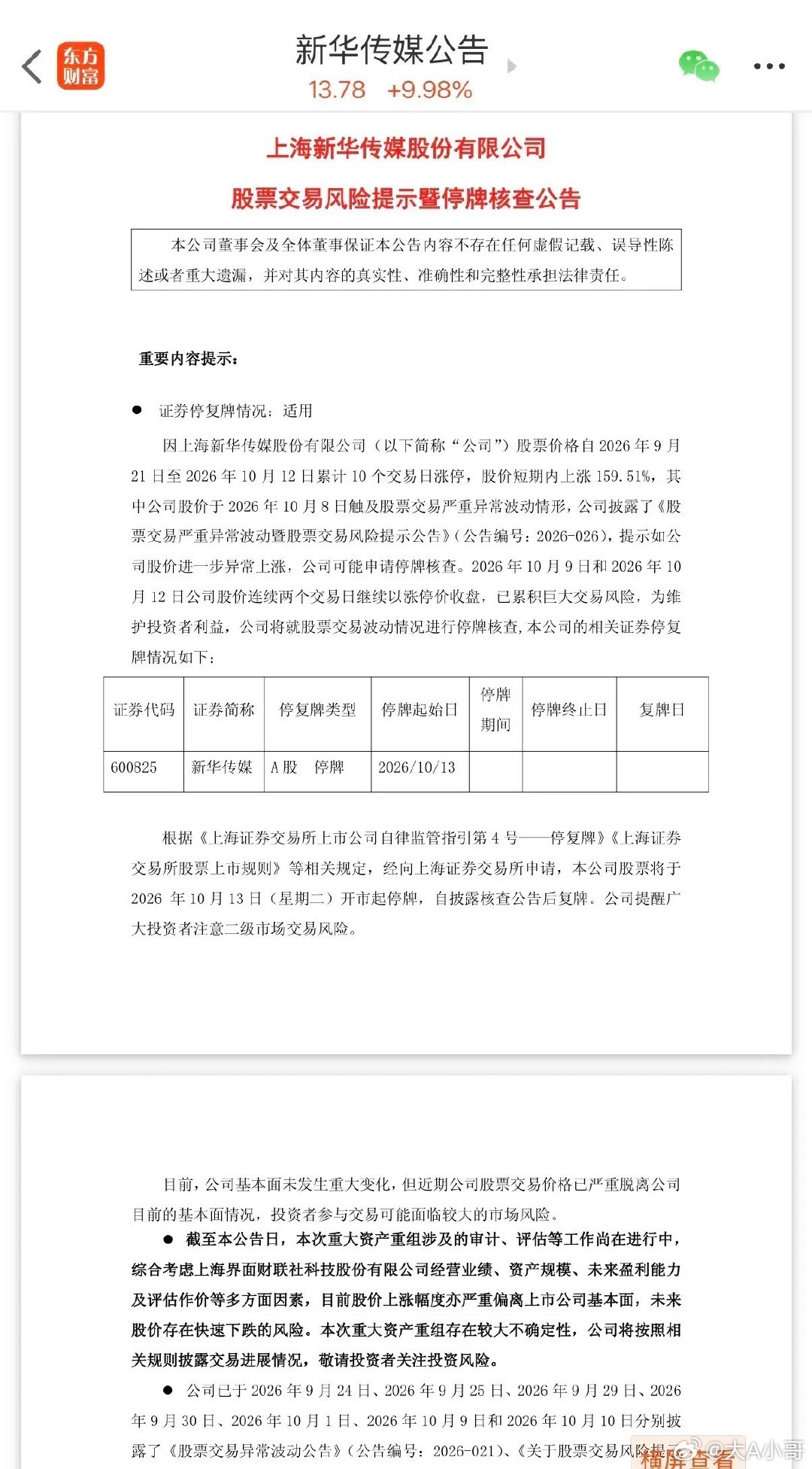 A股低迷期，居然又冒出一只“神股”：连续10个涨停，累计涨幅159.51%，市盈