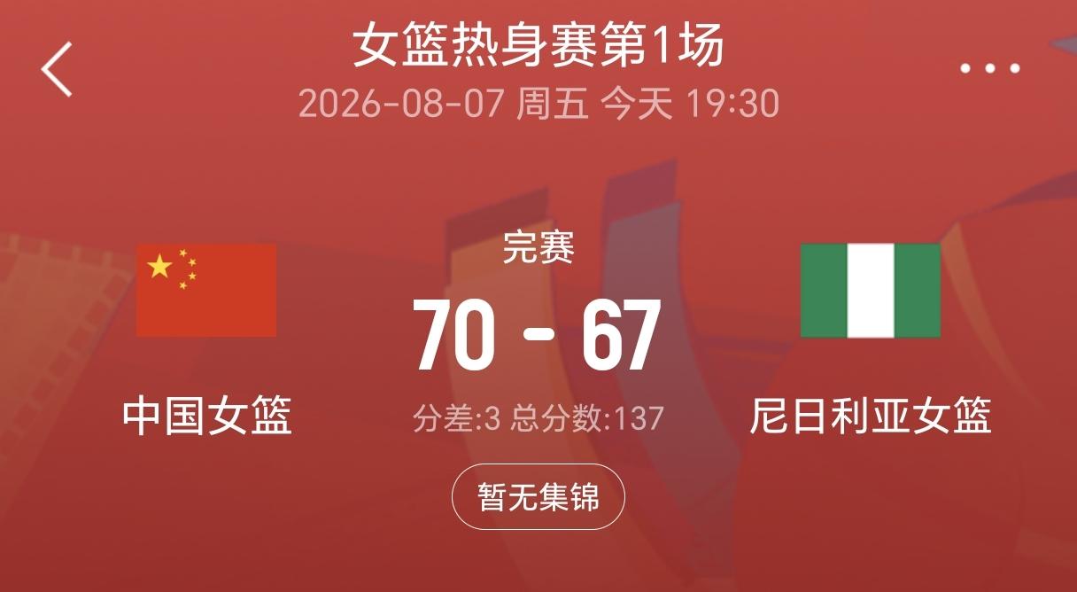 张子宇24+11，中国女篮热身赛险胜尼日利亚！这场球大家可以看到张子宇仍然是很强