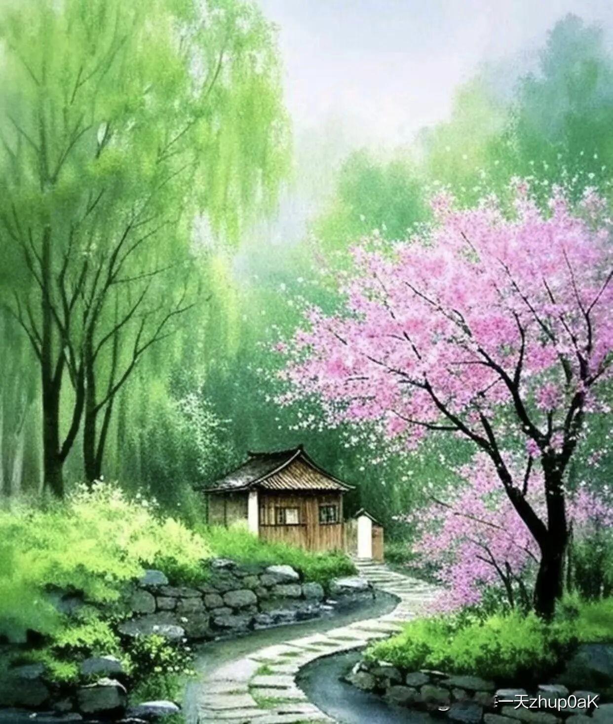 《暮春归故山草堂》
——唐·钱起
谷口春残黄鸟稀，
辛夷花尽杏花飞。
始怜幽竹山