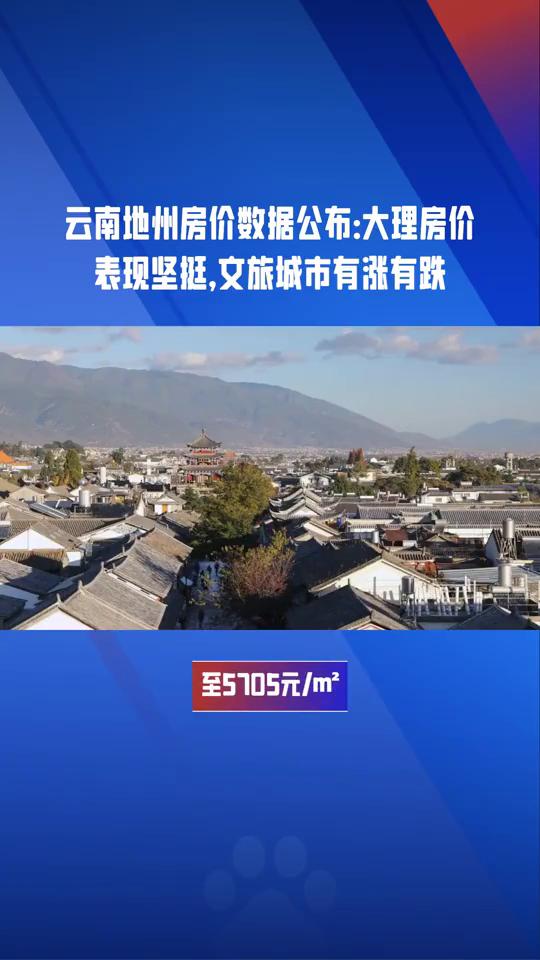 云南地州房价数据公布：大理房价表现坚挺，文旅城市有涨有跌。
9628元/m2，上