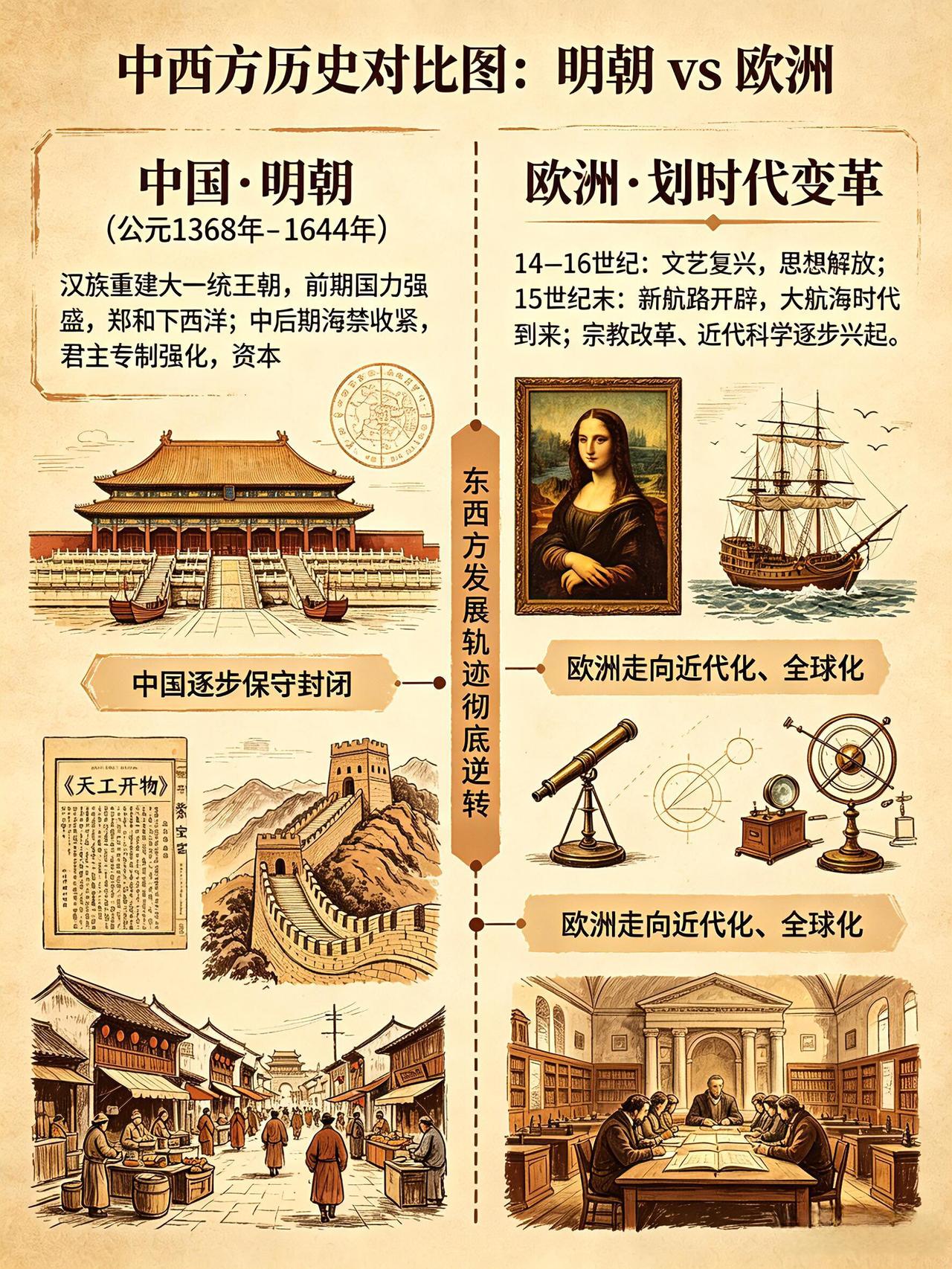 一张时间轴看懂：同一时空里，中国和欧洲都在发生什么！
✅ 先秦 VS 古希腊
 