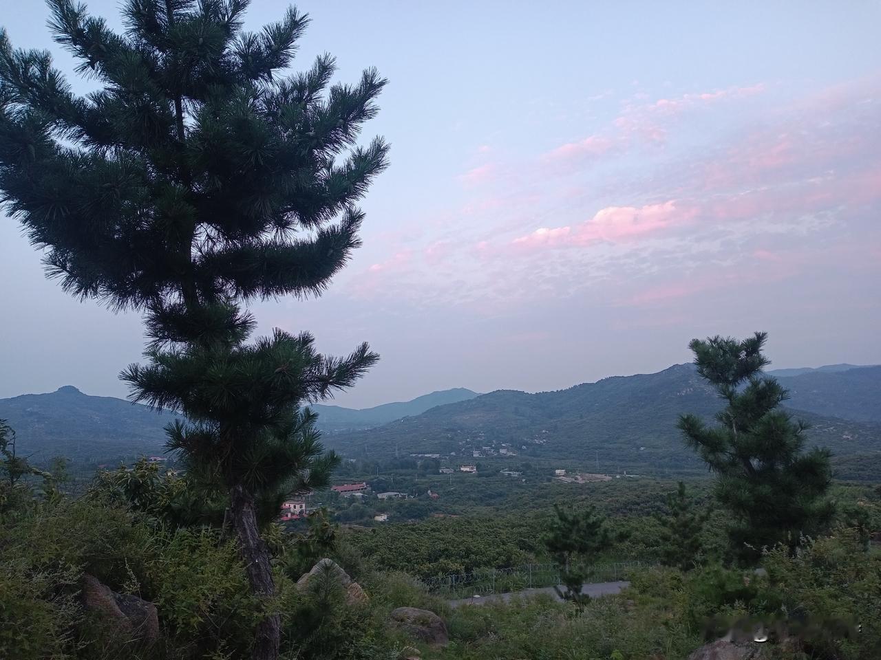高纪明(山东)
向晚山中
纵知城里灯花美，独爱村中弯月明。
照我乘凉石上坐，慢摇