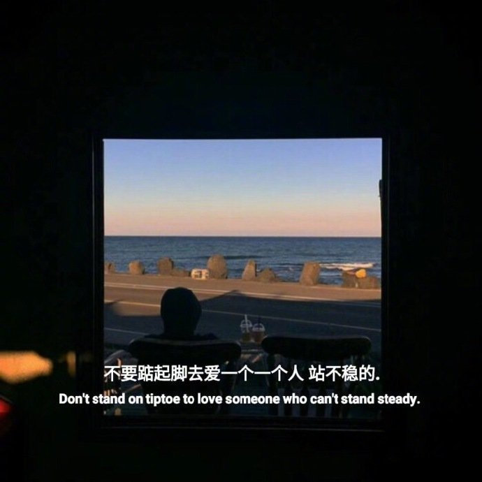 "后来我知道了 很多事情上都可以努力 但人与人之间不行 能走到最后的 其实一开始