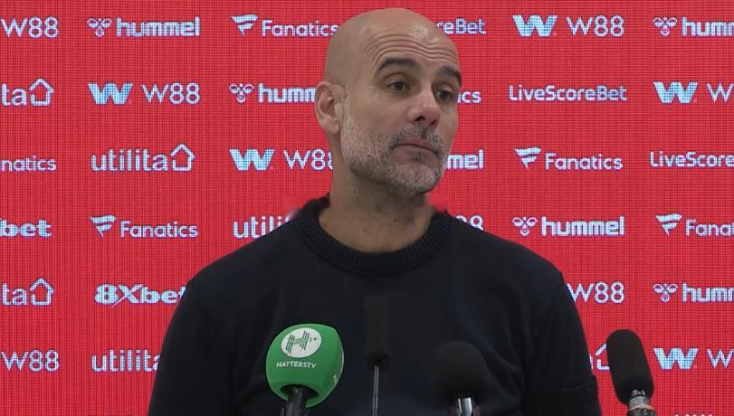 英超第19轮，曼城在客场以0-0的比分战平桑德兰。赛后，瓜迪奥拉出席了新闻发布会