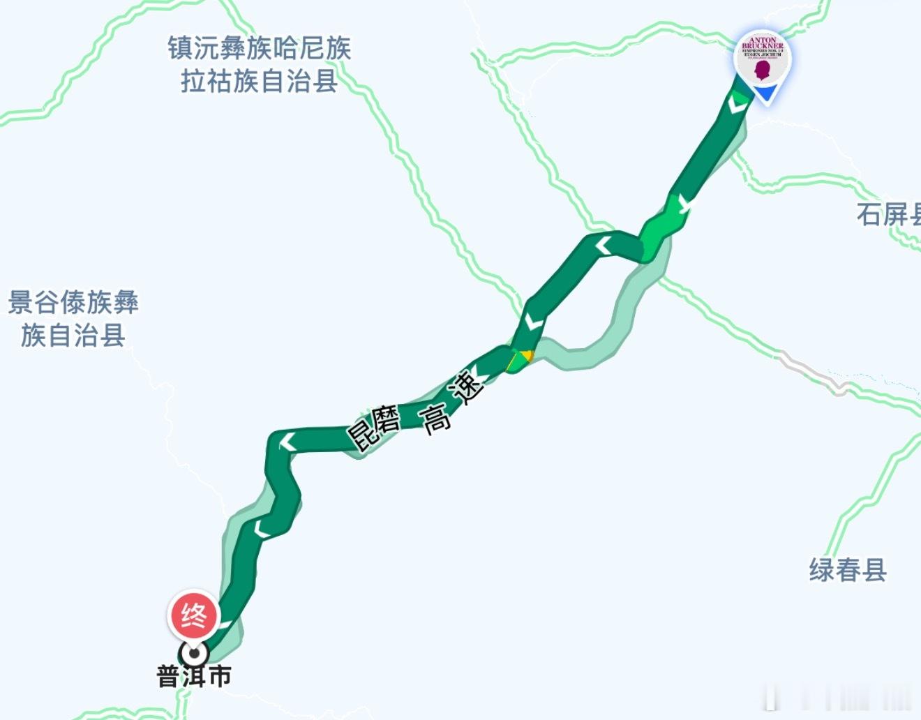 下午两点半到普洱。云南