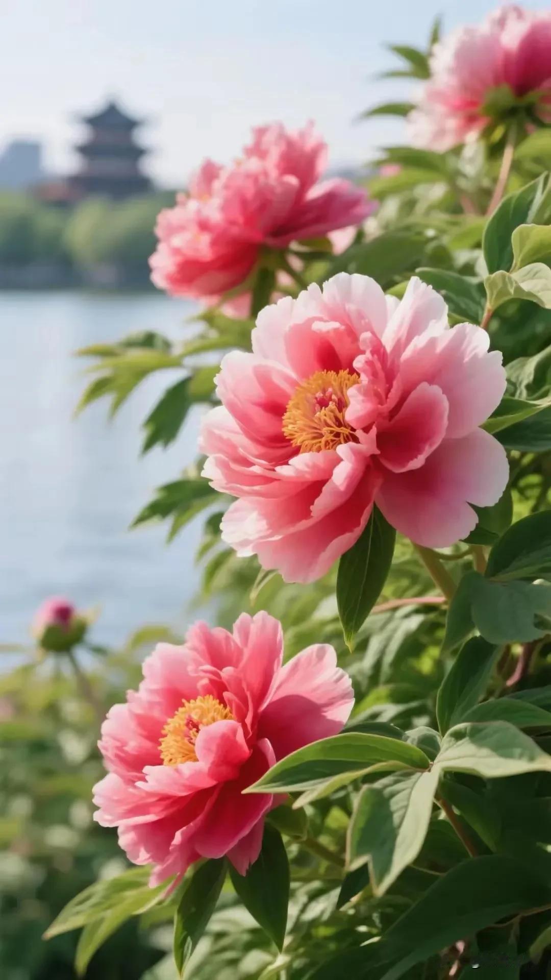 花外村

新晴旷野外，极目花无数。
阡陌连云田，花光添诸户。
白水明田川，碧峰迷