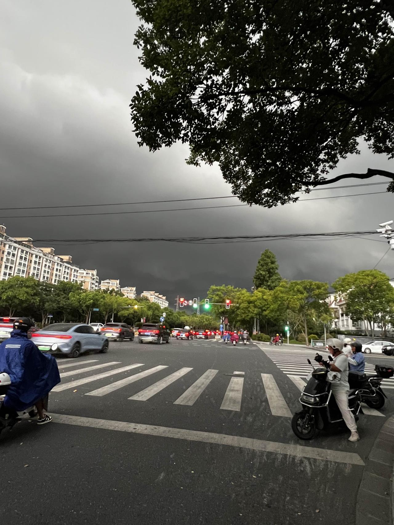 昨天上海的暴雨应该是这二十来年最猛烈的一次，瓢泼大雨，倾盆大雨！而且时间点刚好是