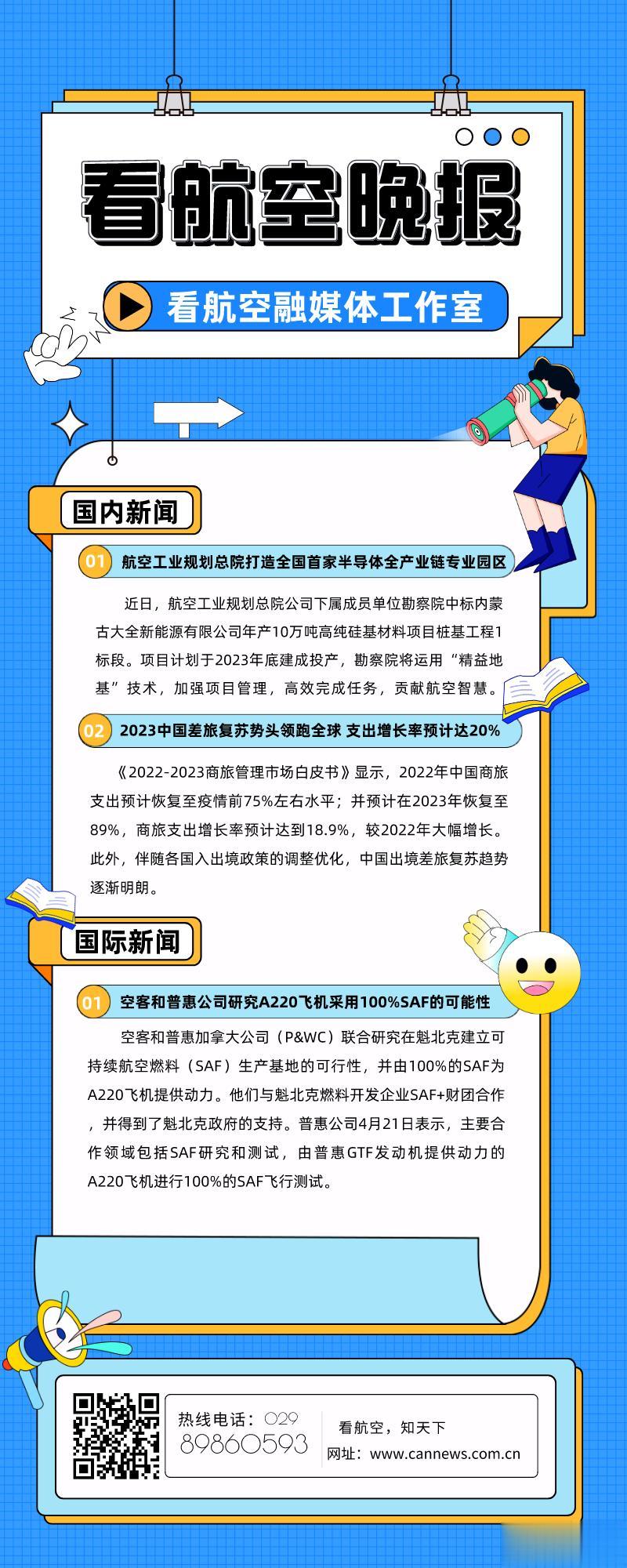 4.24看航空晚报
1.航空工业规划总院打造全国首家半导体全产业链专业园区
2.