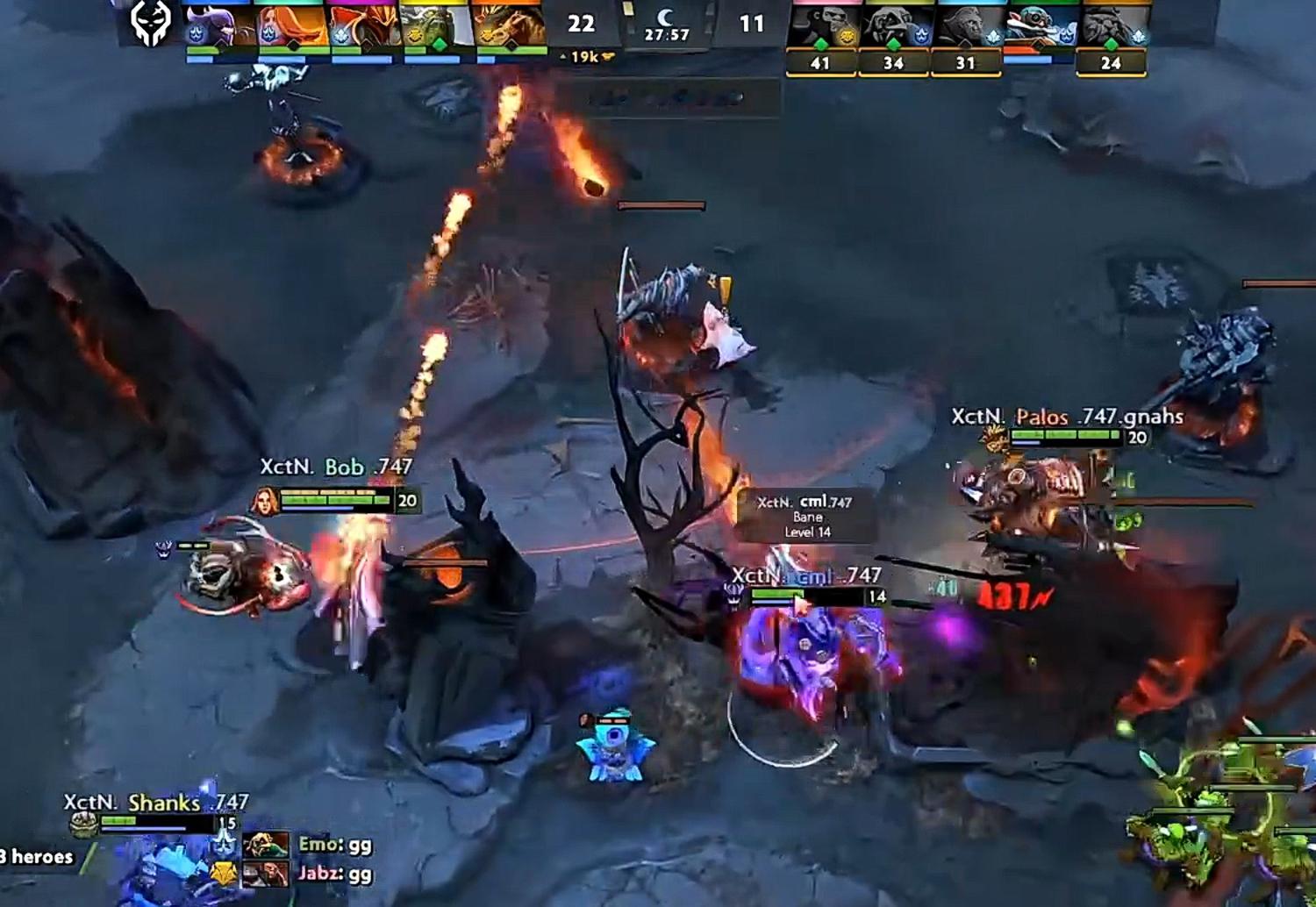 Emo18手哈斯卡没有打出预期效果，Jackky Friends第二局遭XctN