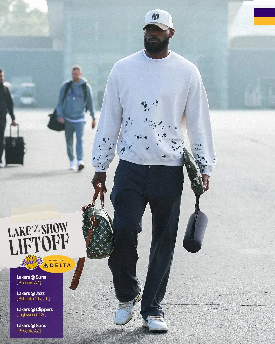 湖人开启西部四连客，如何评价东契奇的穿搭湖人vs太阳洛杉矶湖人