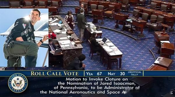 【黄金时代】美国参议院以67票赞成、30票反对的压倒性优势，通过了川普提名的NA