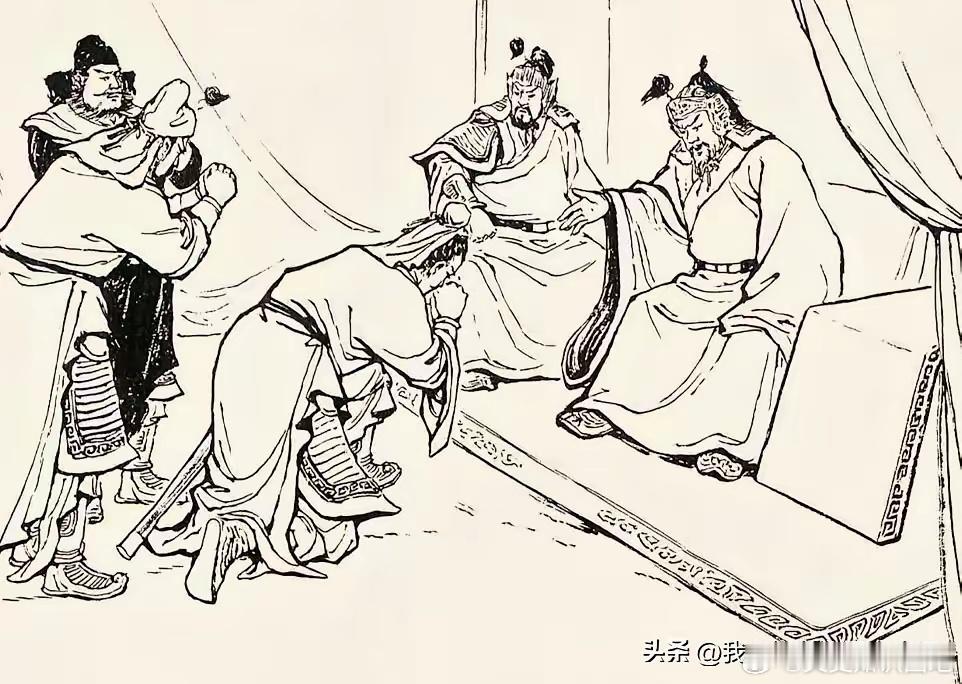 三国 刘备这是拜谁？此图中刘皇叔跪倒在地纳头便拜，关羽张飞也是抱拳施礼一副恭恭敬