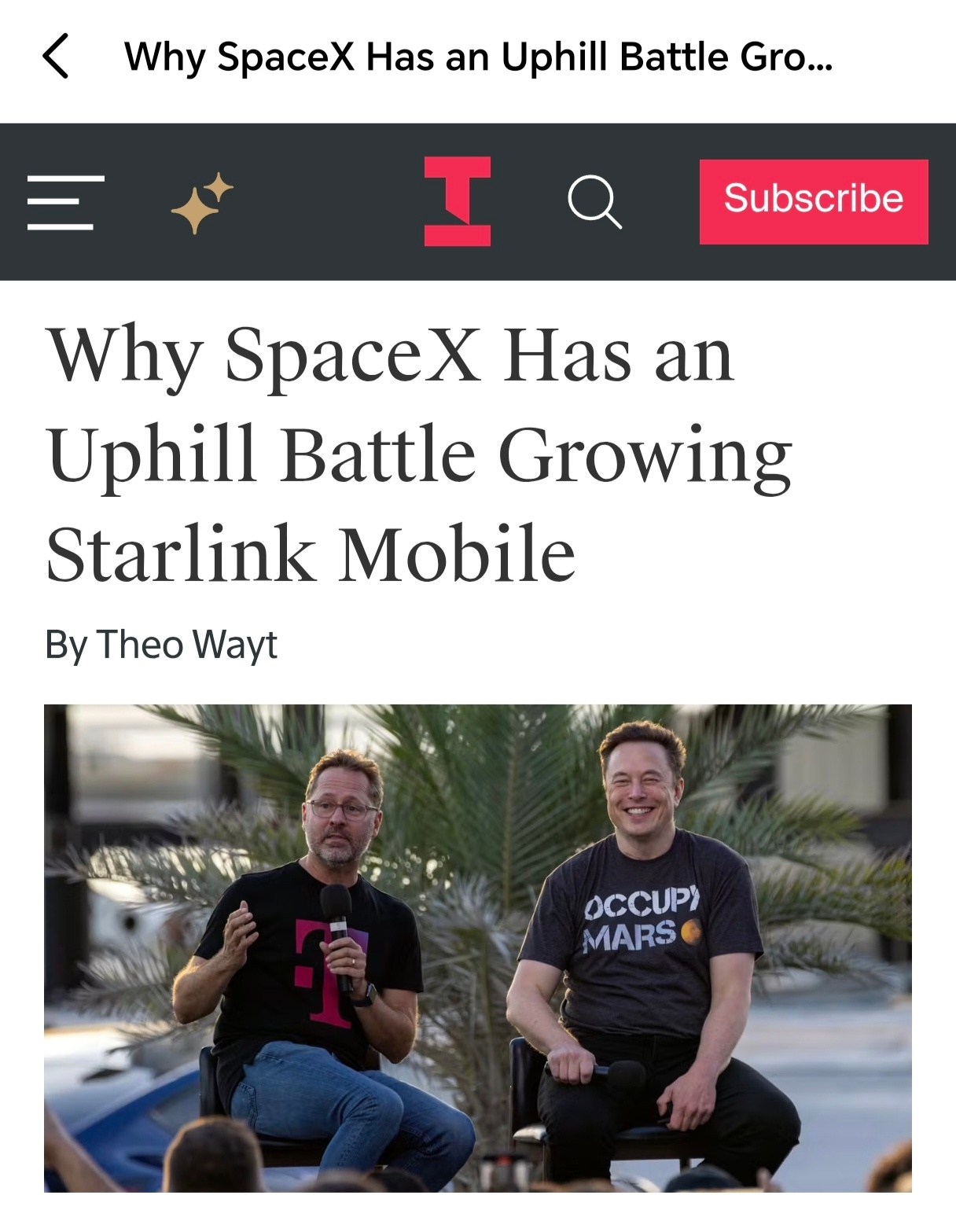 分享一篇观点，原文发布于The Information，《Why SpaceX 