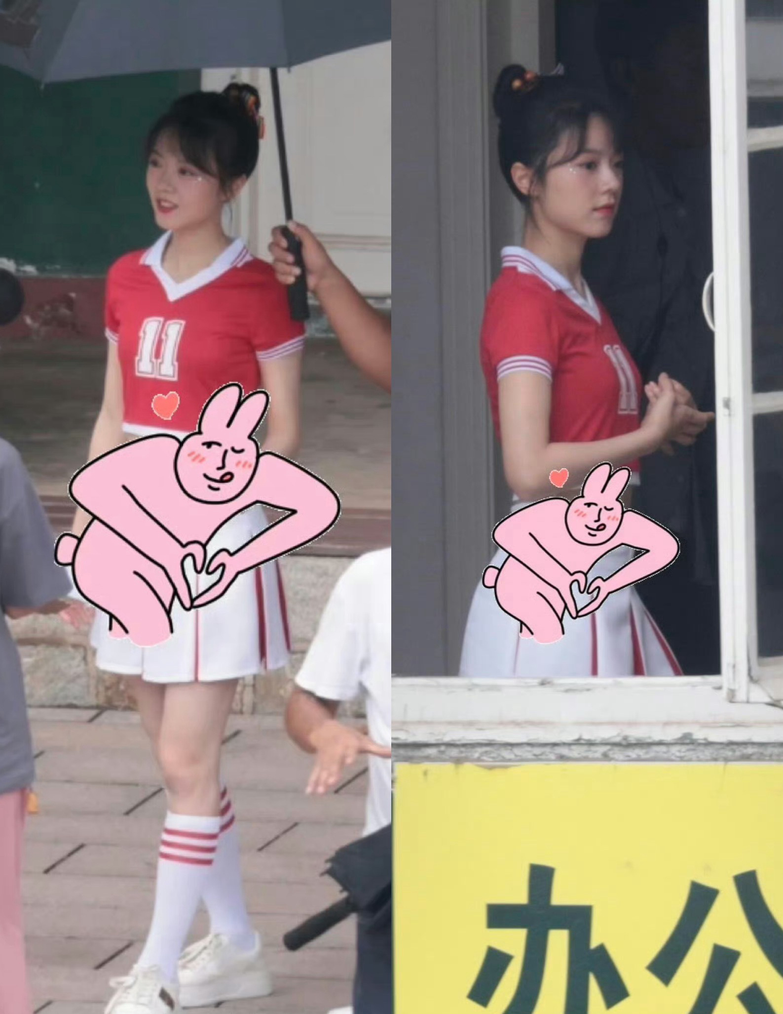 赵今麦的腮红和亮晶晶眼影是几年前的妆容了 ​​​