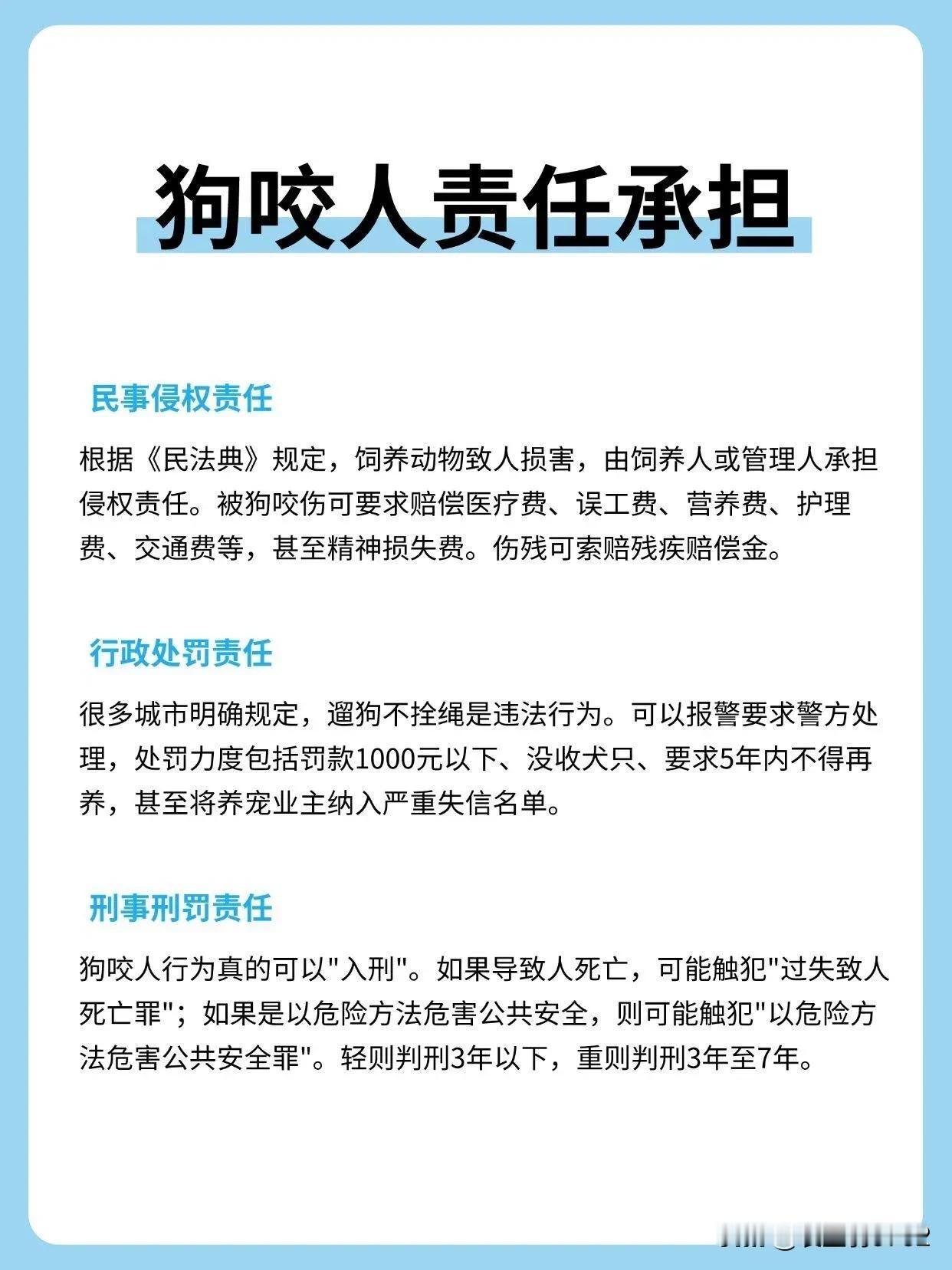 恶犬当街咬人，狗主人（动物饲养人或管理人）需要依法承担民事责任、行政责任，在造成