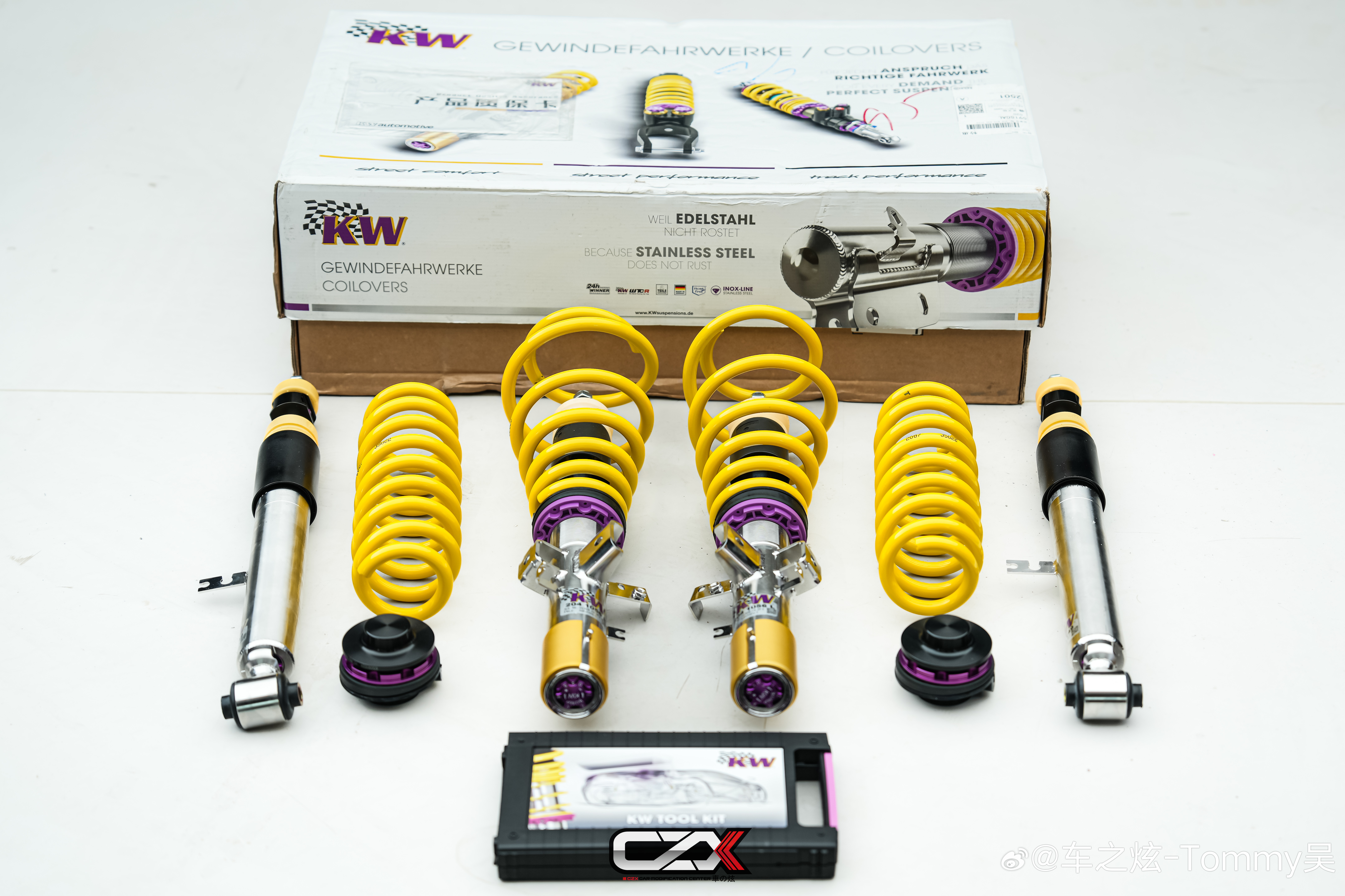 宝马3系改件 KW V3 Leveling避震系统 维持原厂车身高度的同时 也可