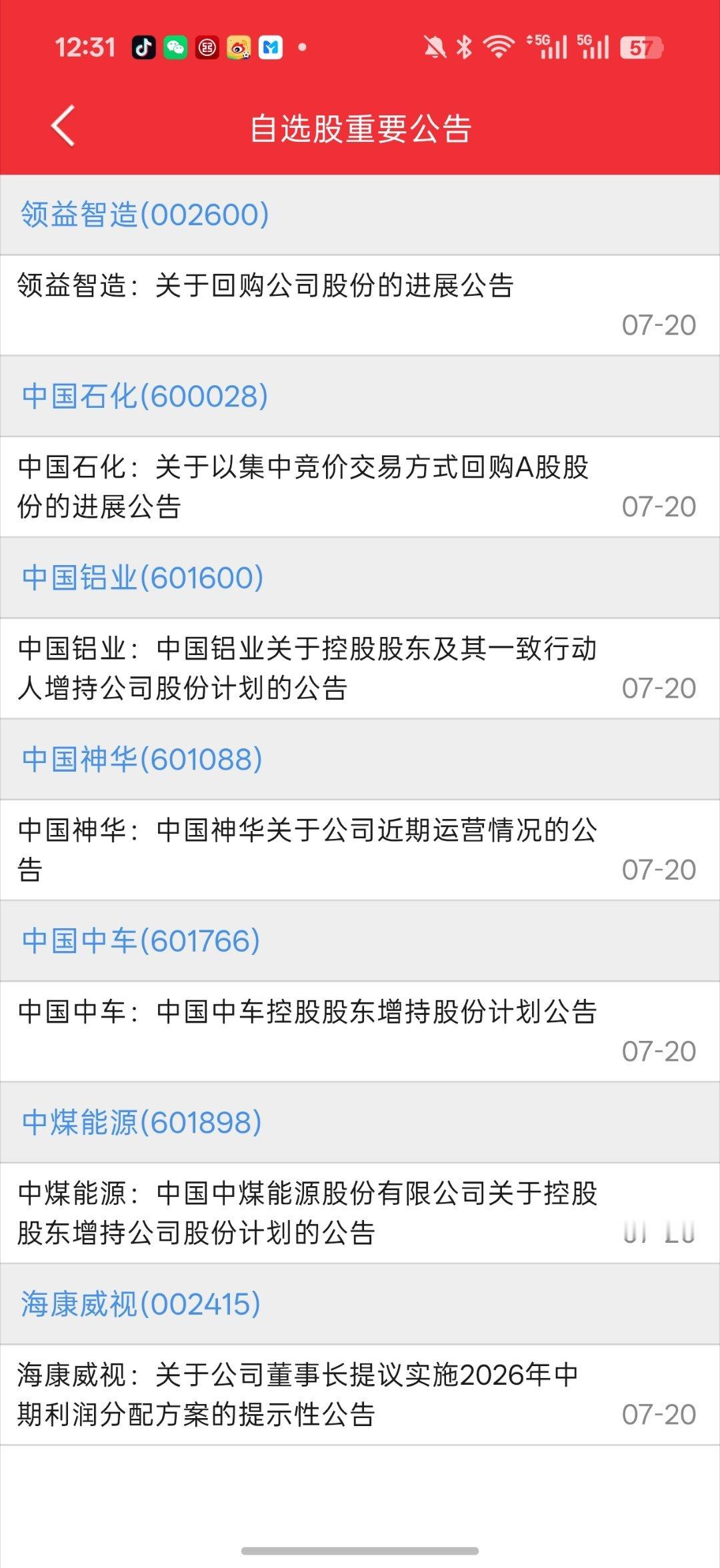 午盘  各种央企国企 全都被赶着去增持了大中午发公告村里估计发话了短期还是中字头