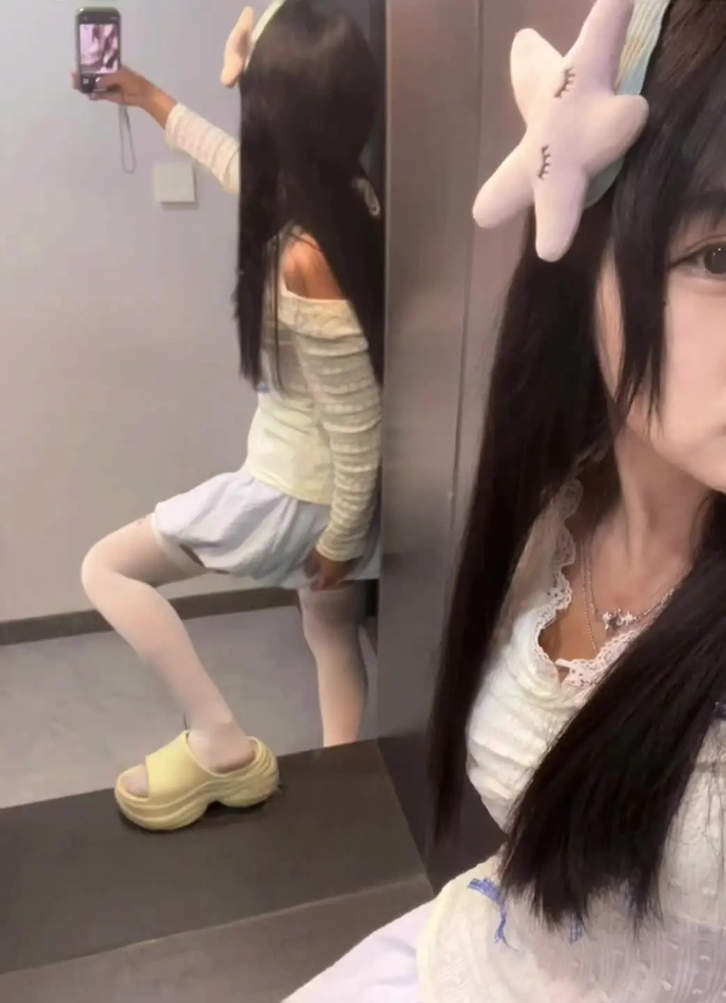 假装自己是甜妹 尝试一个新look 啥也不想 日常穿搭 甜妹必备
