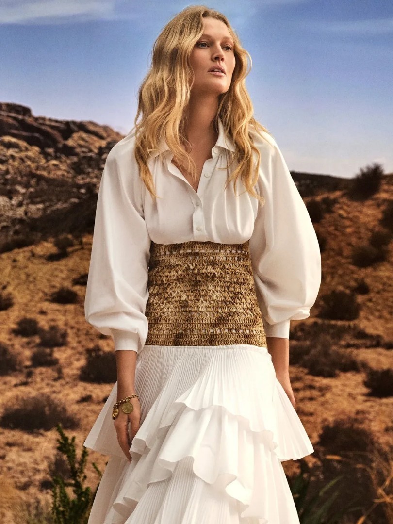 模特Toni GarrnLuisa Spagnoli Spring Summer