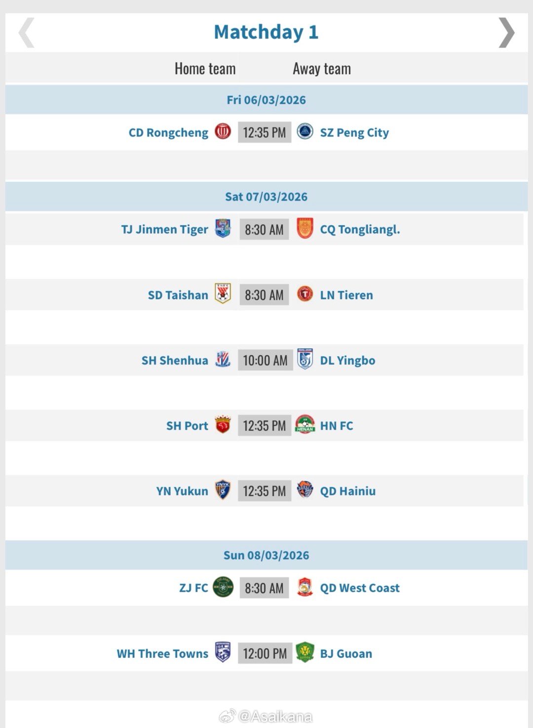 新赛季中超今日重燃战火。多支球队带着罚分开局，最高被扣10分，相当于至少要赢4场