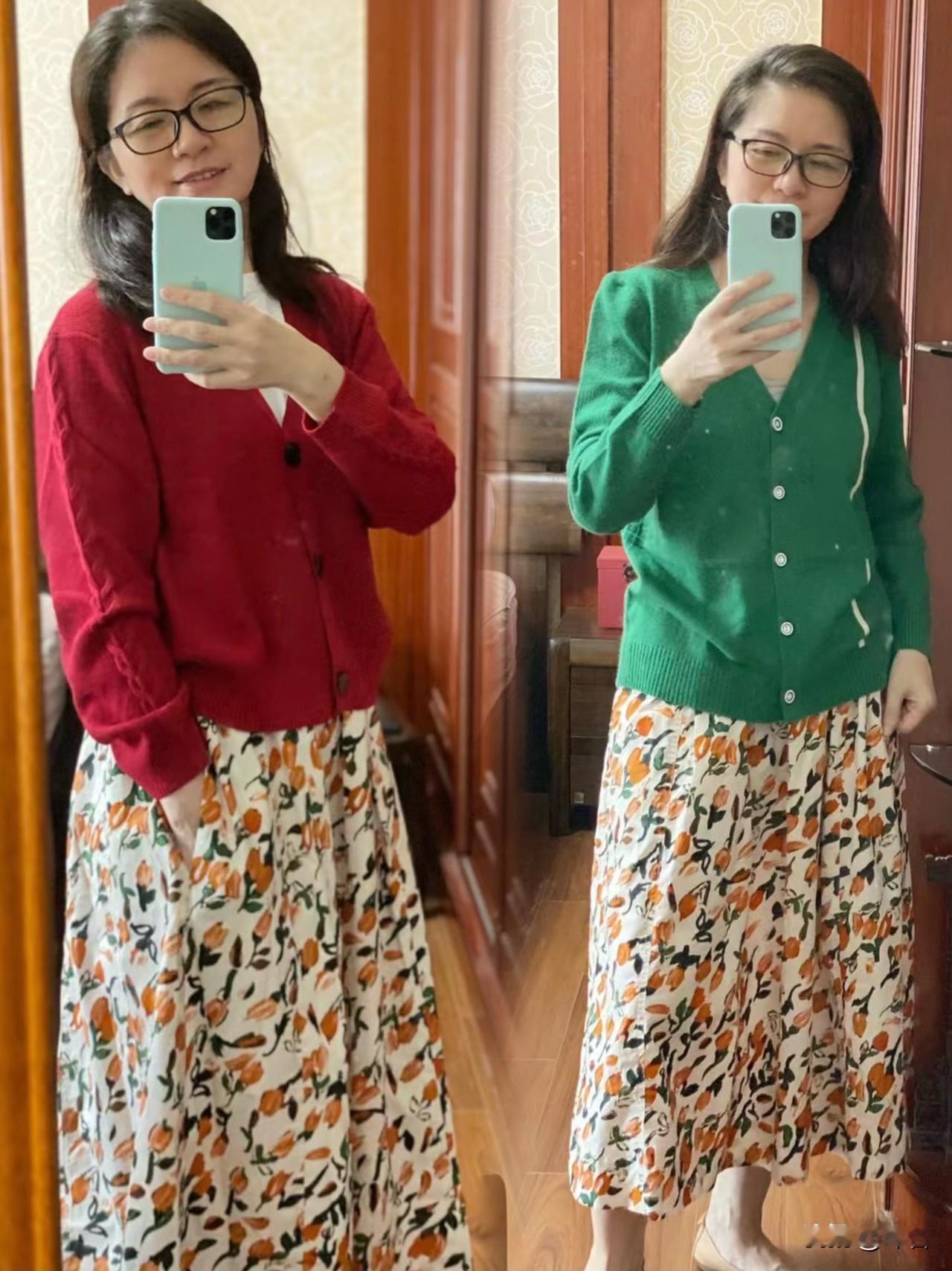 这条橘调碎花半裙，中年之后我之所以爱上它，不是妥协，是因为它让我告别“显老焦虑”