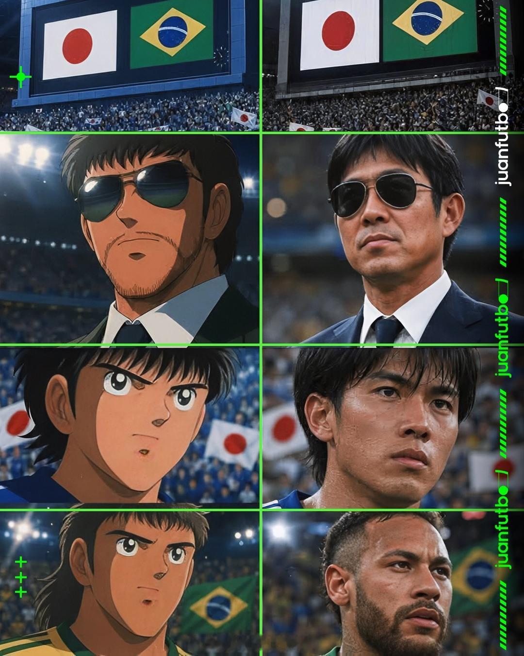 巴西vs日本世界杯 看看动画片之战！ 