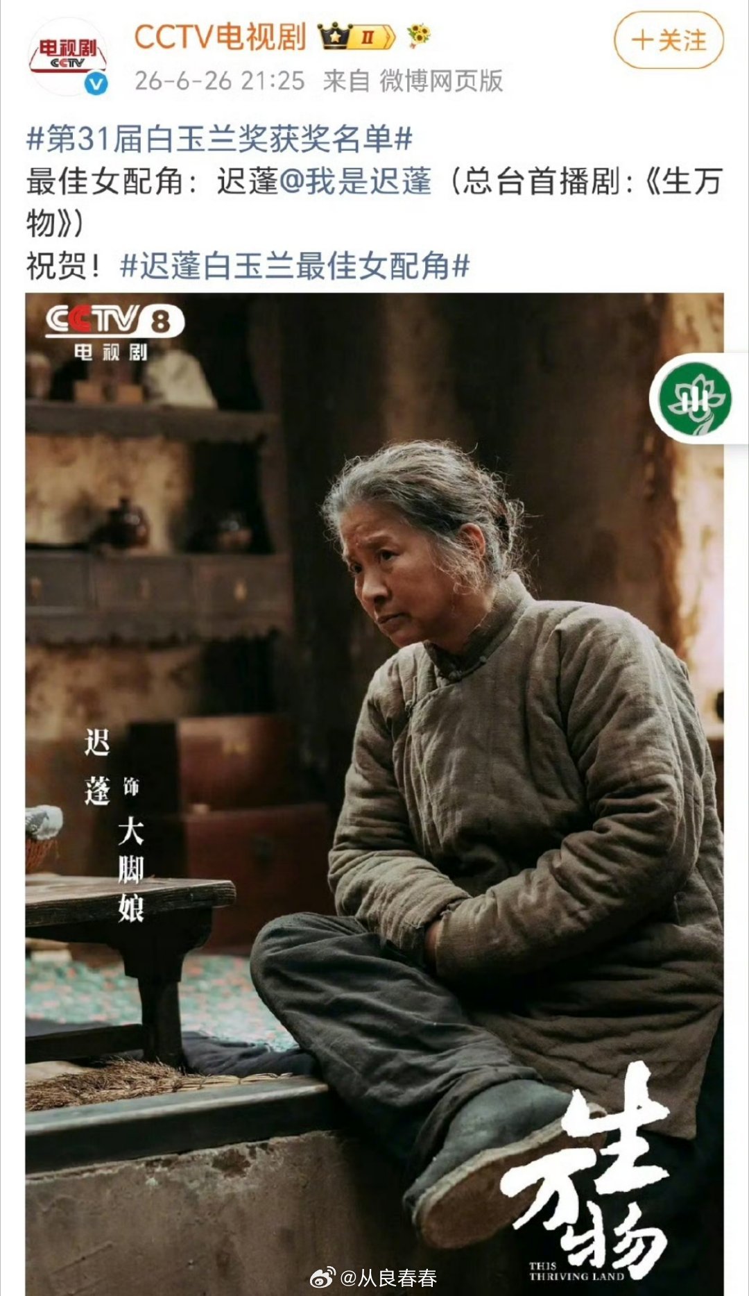 最佳女配，迟蓬 