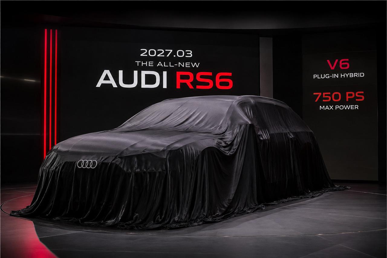 新款 Audi RS6 将于 2027年3月推出，搭载 V6插电式混合动力系统，