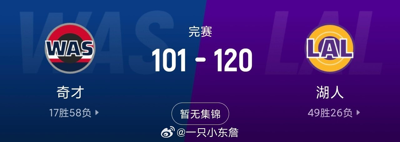 湖人大胜奇才 詹姆斯砍三双 077禁赛&里夫斯19分9助攻 海斯8中8湖人大胜奇