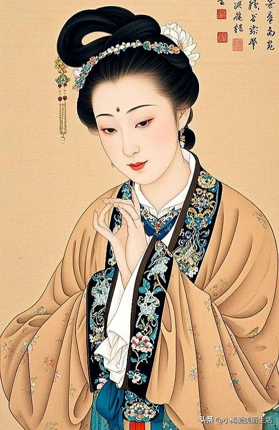 花钿美人图，古韵犹存。