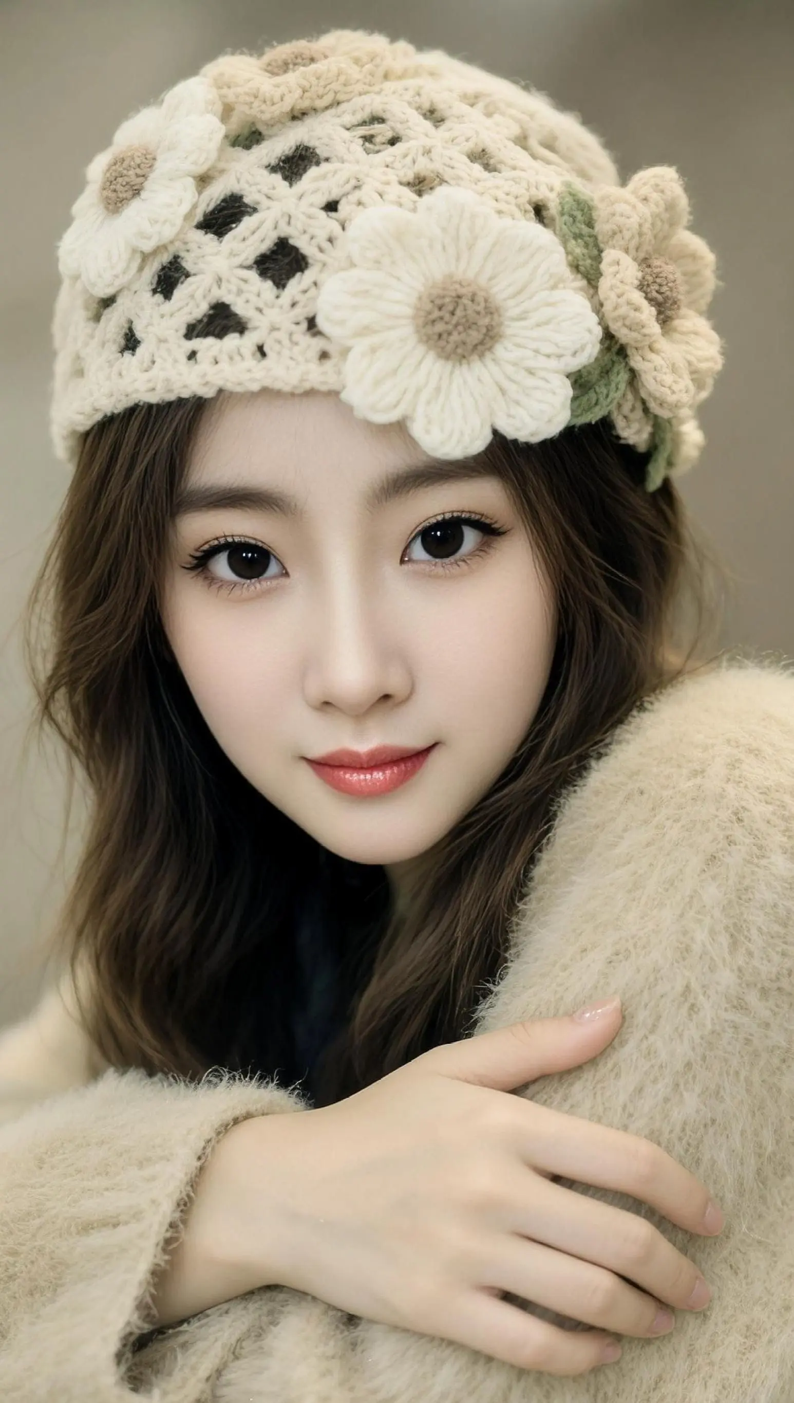 AI钩花帽写真 ai创作