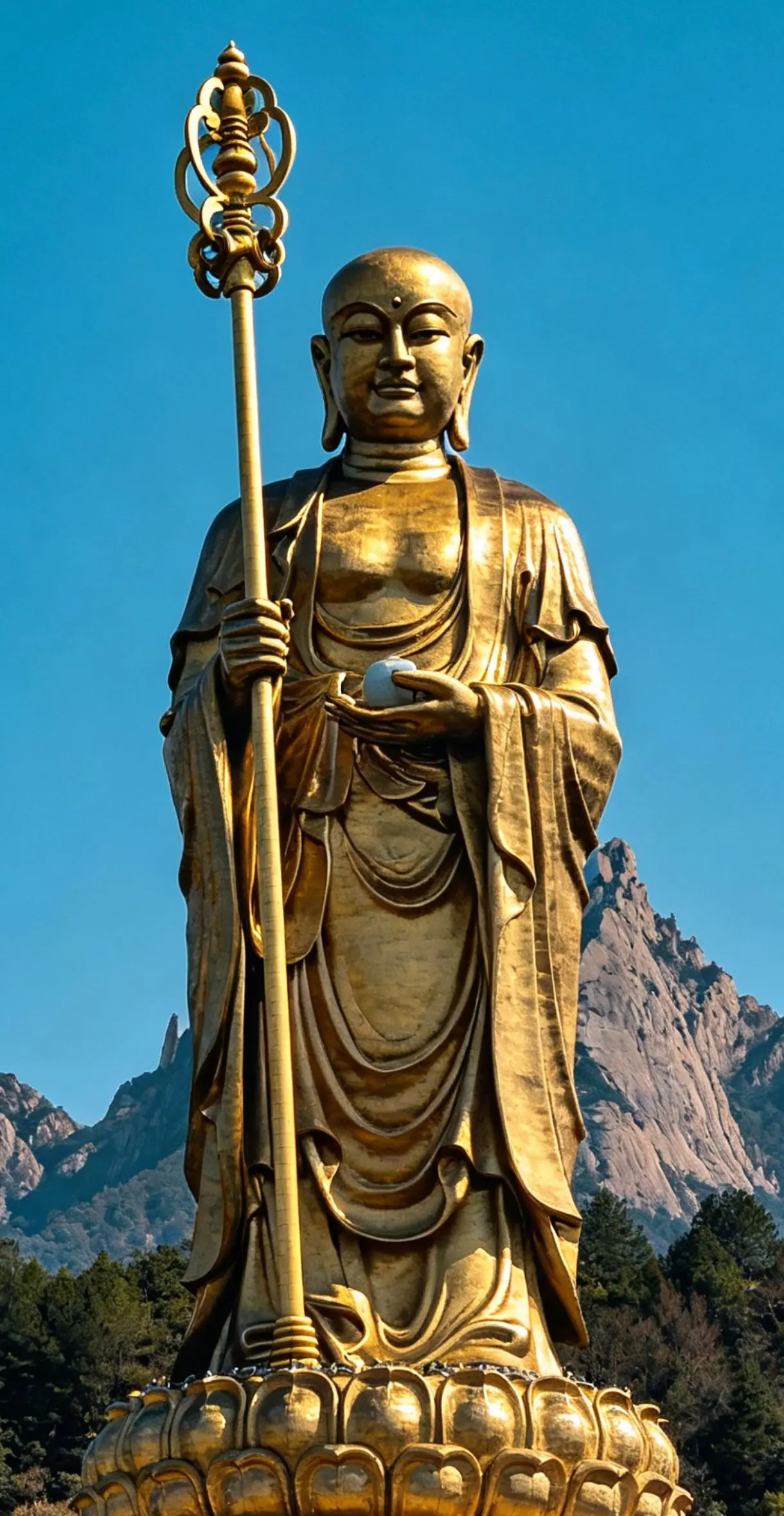 大慈大悲地藏王菩萨。地狱不空，誓不成佛，大愿无疆，慈悲万丈