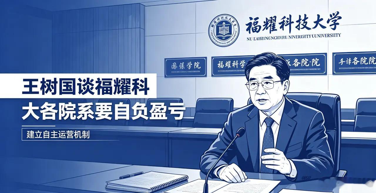 王树国谈福耀科大各院系要自负盈亏别的可以自负盈亏，唯独教育不能自负盈亏。一所大学
