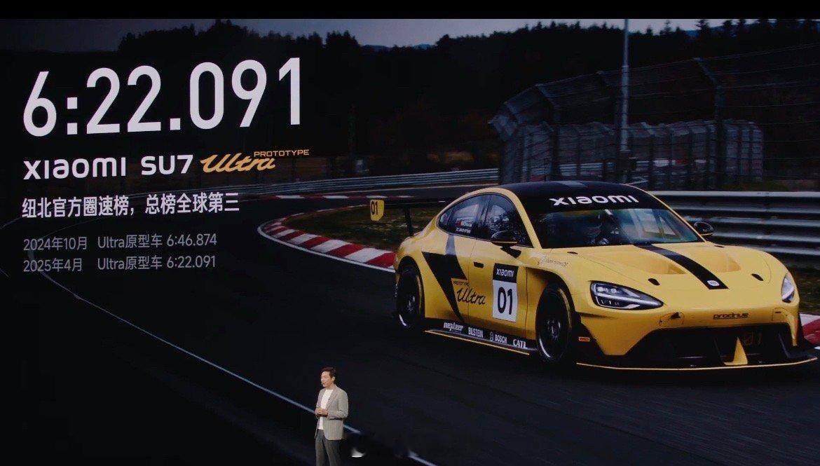 小米su7 Ultra原型车最新纽北成绩，6:22.091，总榜全球第三，介绍这