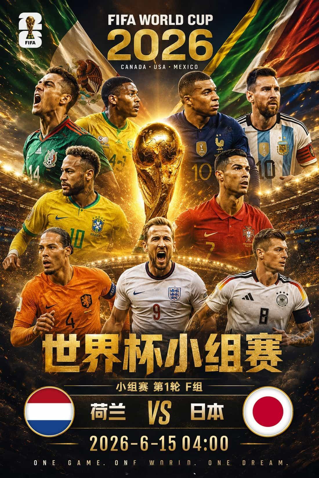 世界杯小组赛继续进行，今晚又一场焦点对决即将上演！⚽ 荷兰vs日本荷兰队作为欧洲