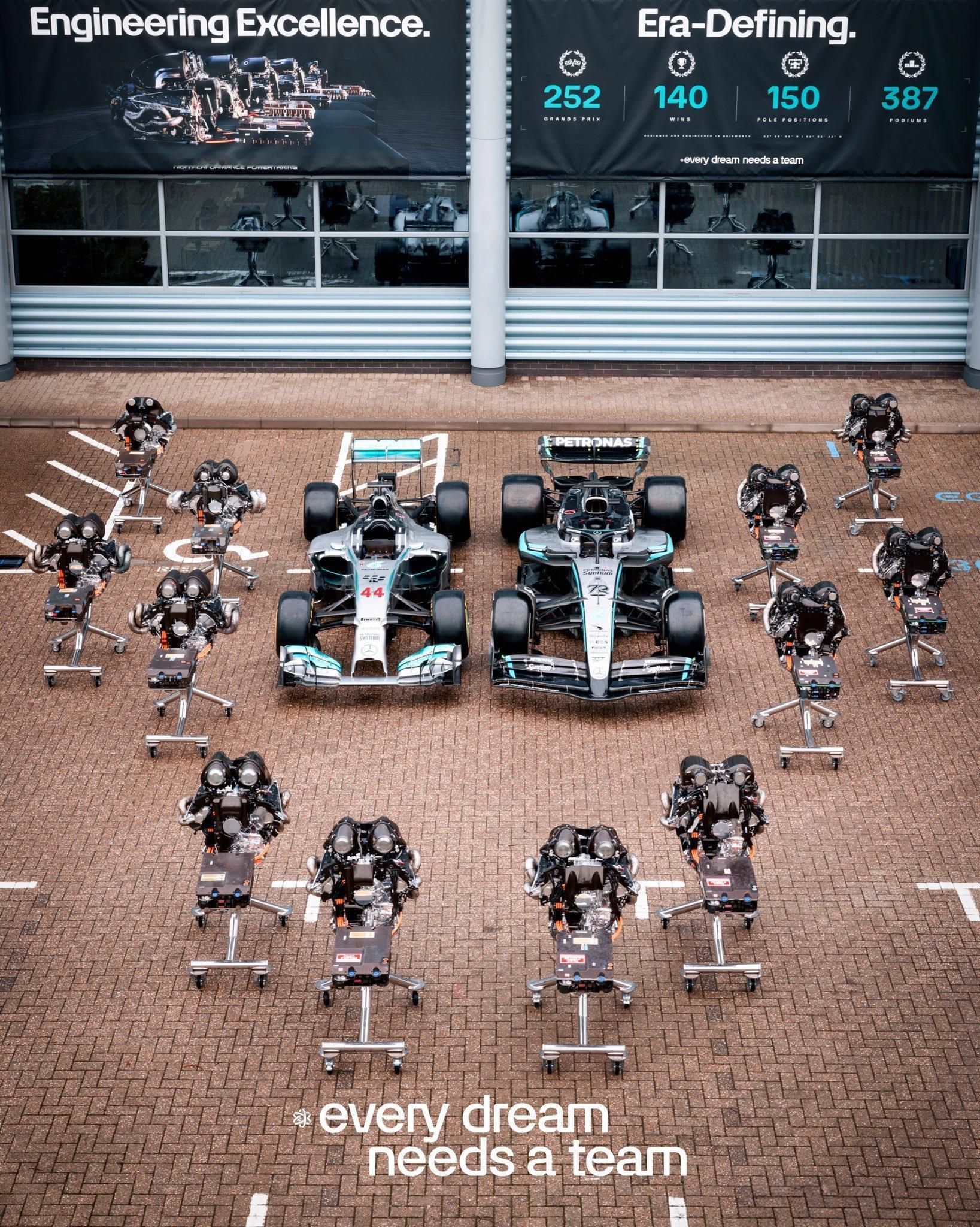 2014-2025，从F1 W05 Hybrid到F1 W16，这是属于梅赛德斯