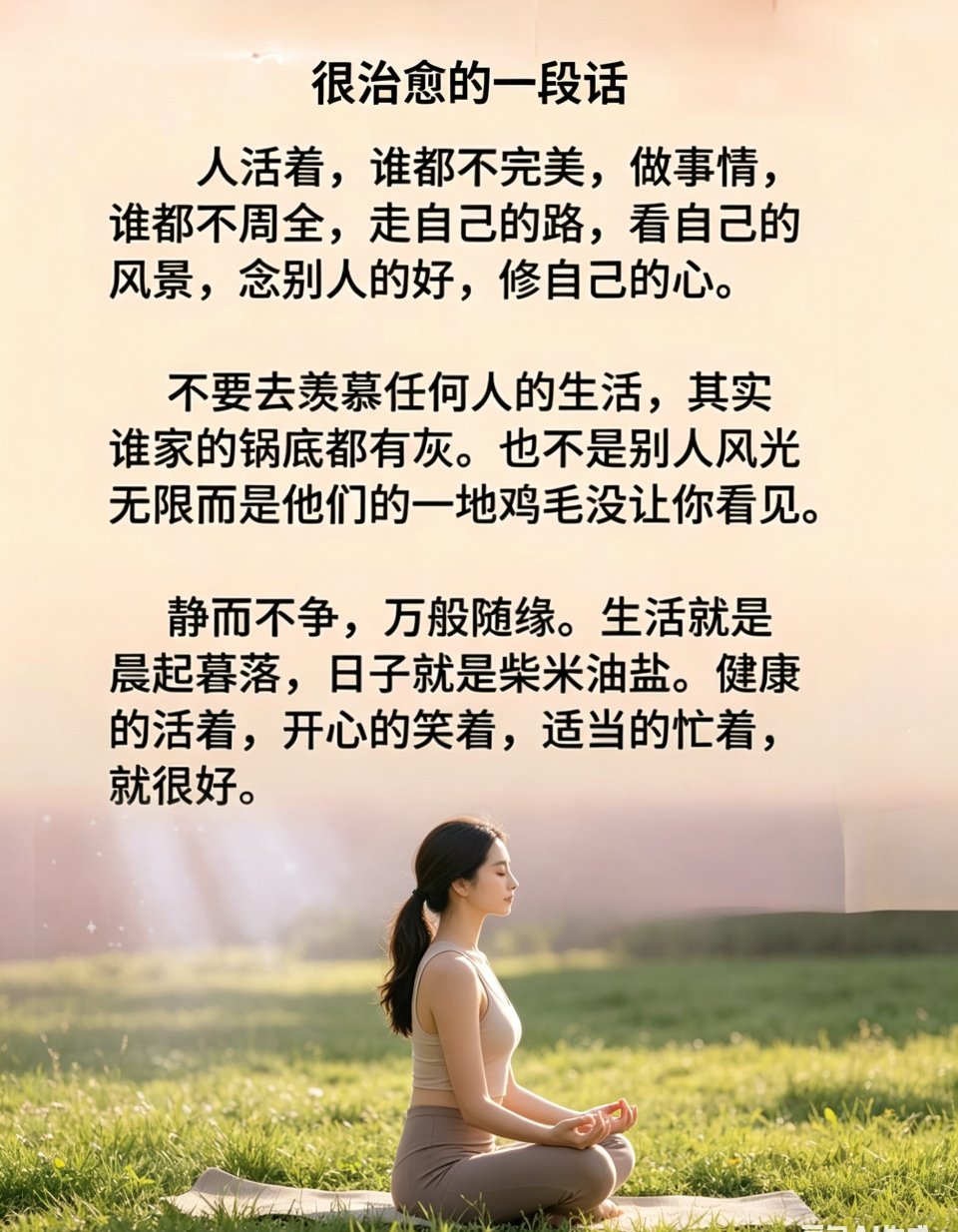 人活着谁都不完美，做好自己最重要[努力] ​​​