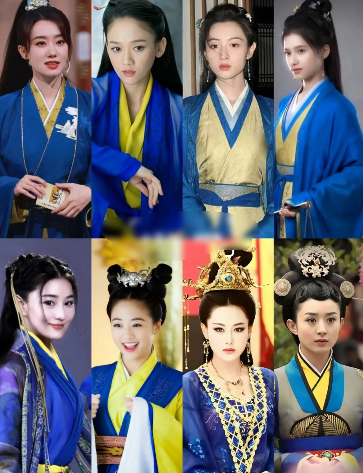 宝石蓝+明黄色的衣服搭配好特别的颜色 ​​​