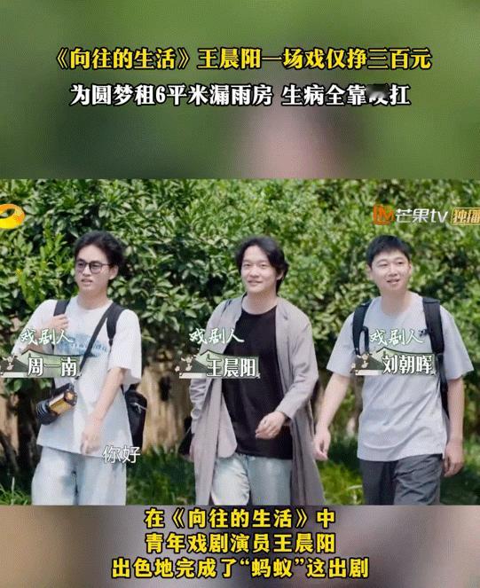 向往的生活嘉宾一场戏只挣300 王晨阳的经历太真实！戏剧人单场演出仅300元，收