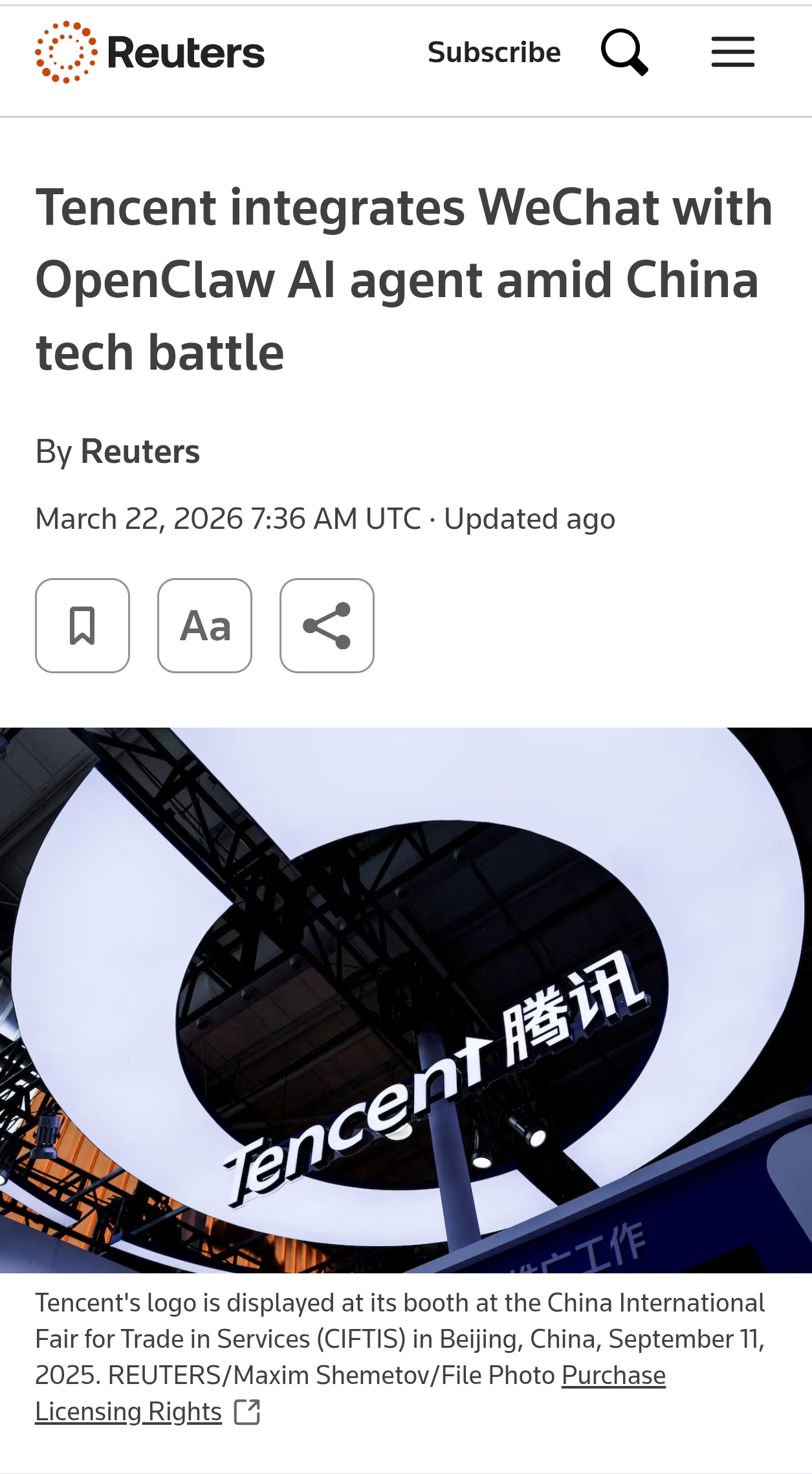 罗宾·李什么都靠搜索，百度走到了今天这一步。波尼·马现在什么都靠微信，迟早也要走