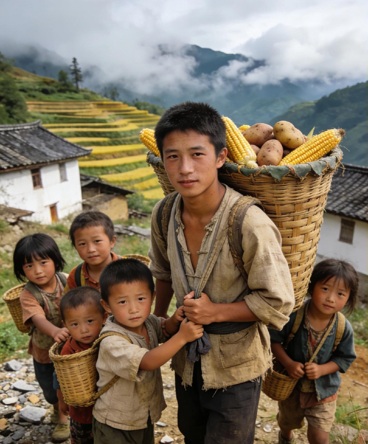 让人泪目了！云南13岁哥哥扛起爸爸的责任，养育五个弟弟妹妹

        父