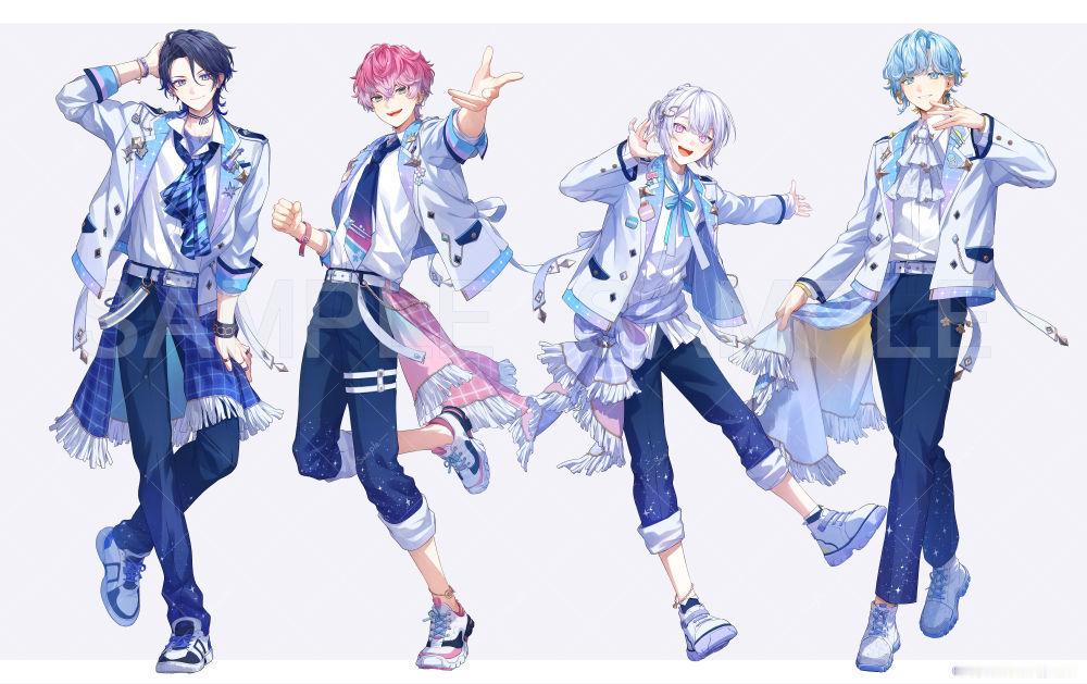 にじさんじ  すぷれあ Splare原创曲视觉图公开 🎨 青色おと花笼翼 皇怜