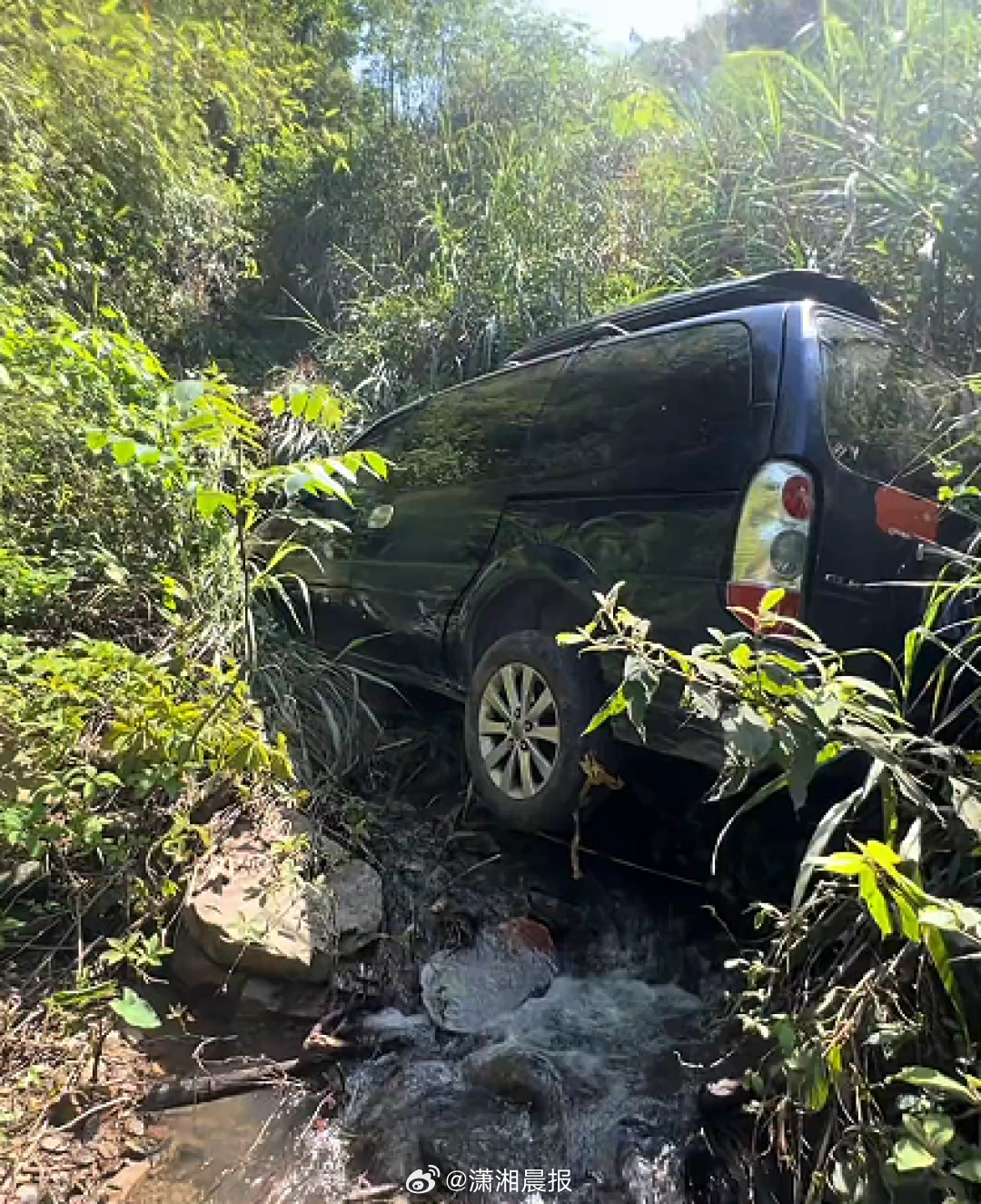 【江西一#男子开车坠崖冷静自救毫发无伤#，#男子连人带车坠崖车还能打着火#，网友